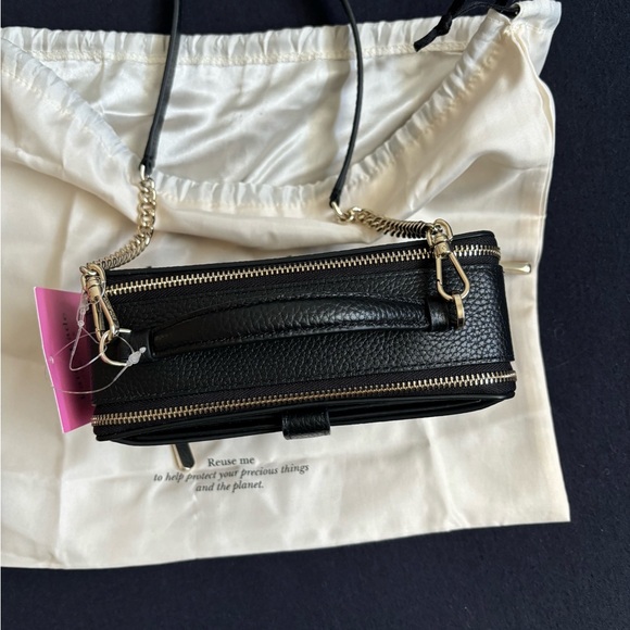 NWT Kate Spade Hudson Pebbled Leather Double-Zip Crossbody Bag - Picture 6 of 8